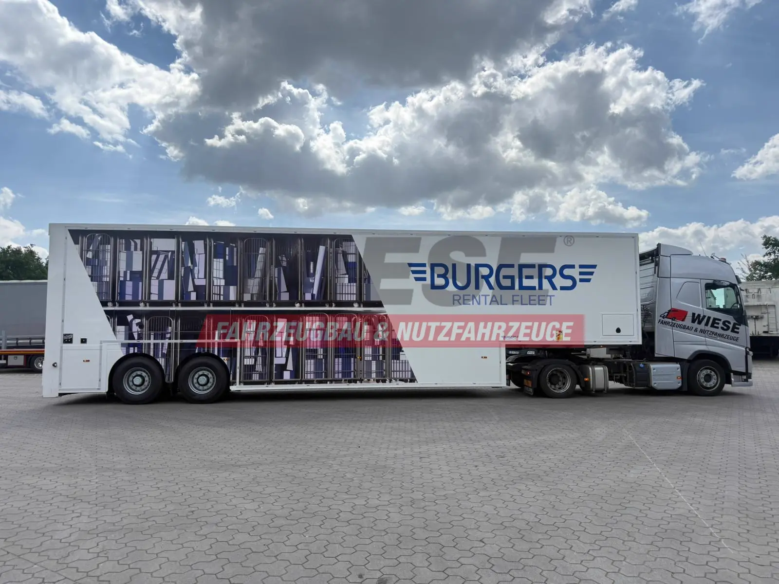 Wiese Doppelstock Trailer 60% mehr Ladefläche